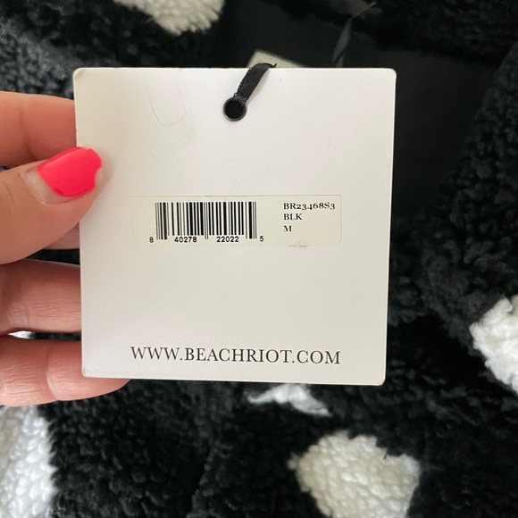 Beach Riot Devin Sherpa heart fuzzy crop jacket - Picture 11 of 16